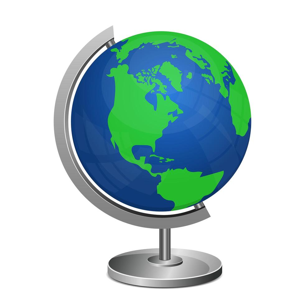 Earth globe stand  vector