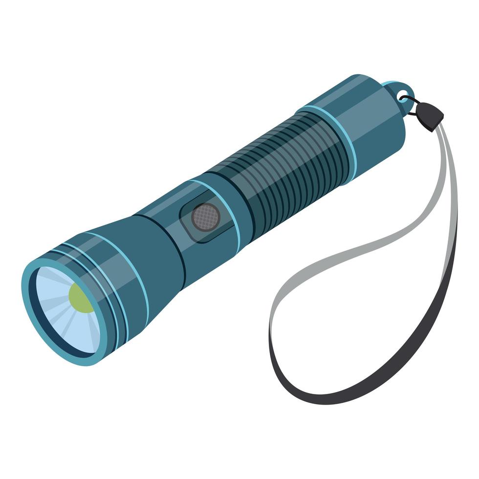 Blue flashlight isolated  vector