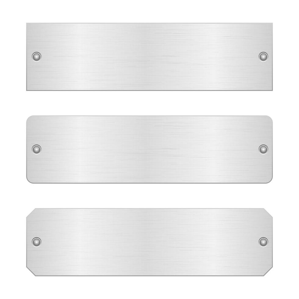 Metallic door plate vector