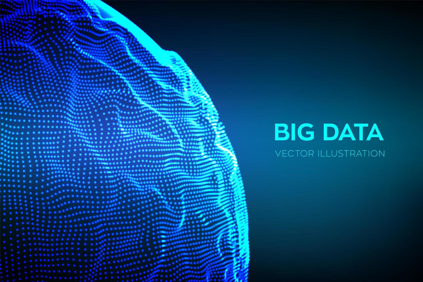 Abstract big data science background  vector