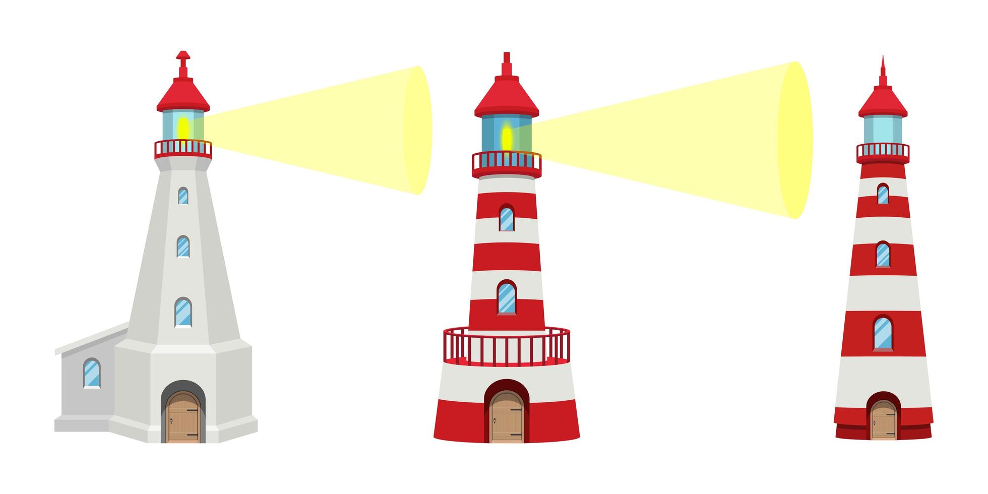 Lighthouse building isolated  vector