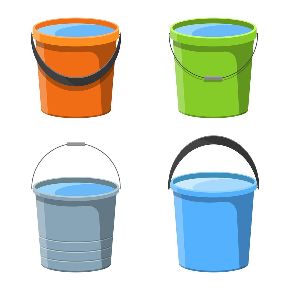 Bucket with water  vector