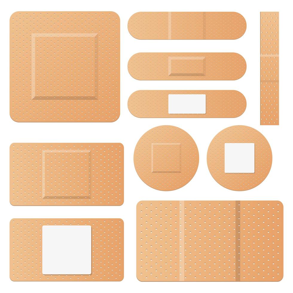 Set of medical patches vector