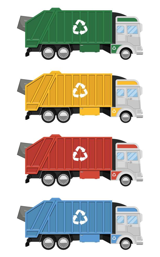 Garbage truck isolated  vector