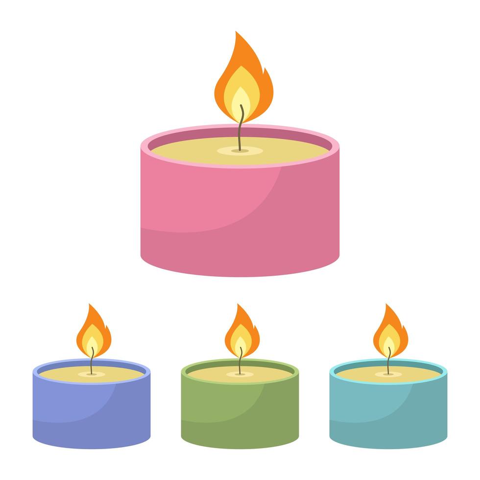 juego de velas vector