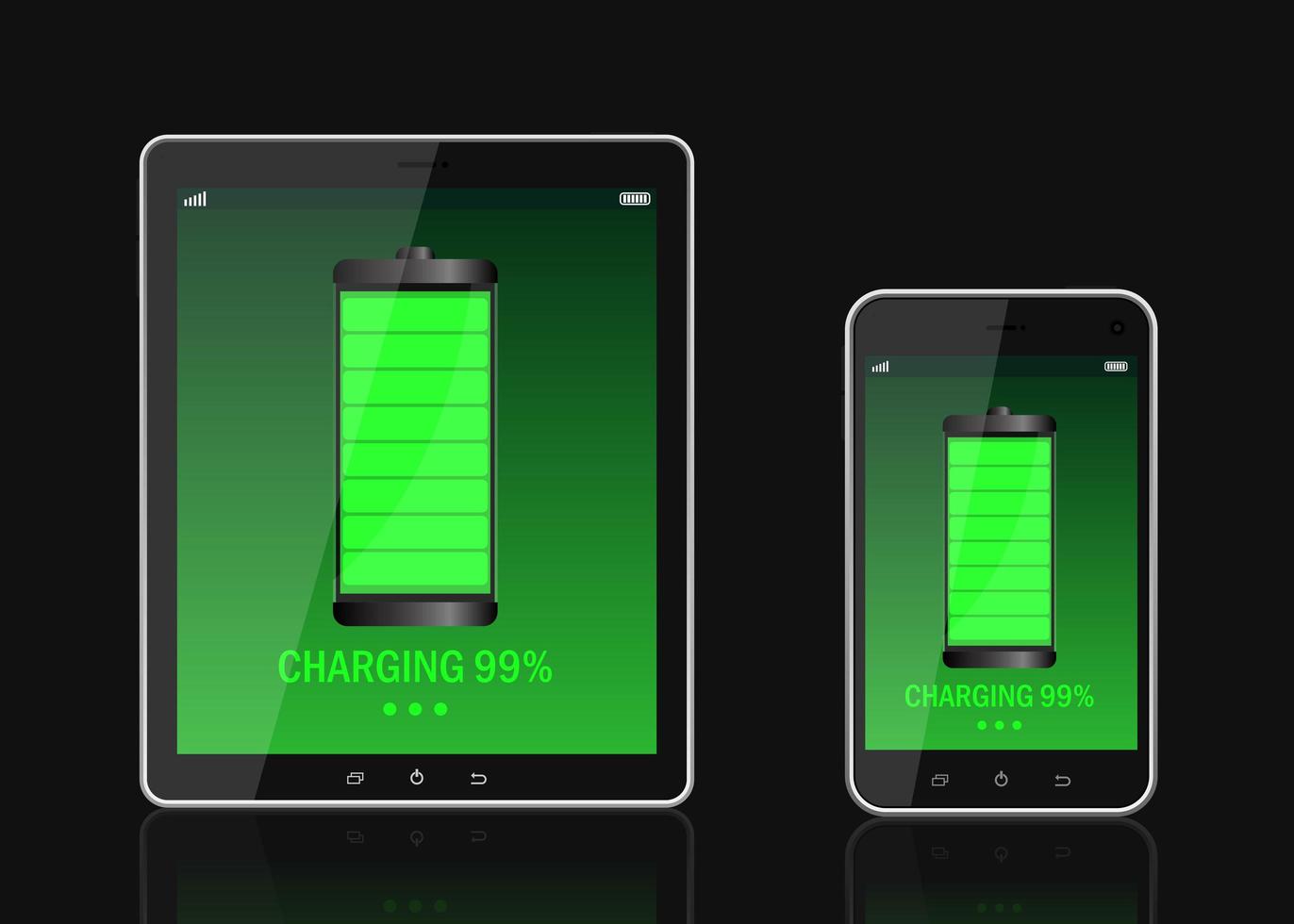 Digital device charging  vector