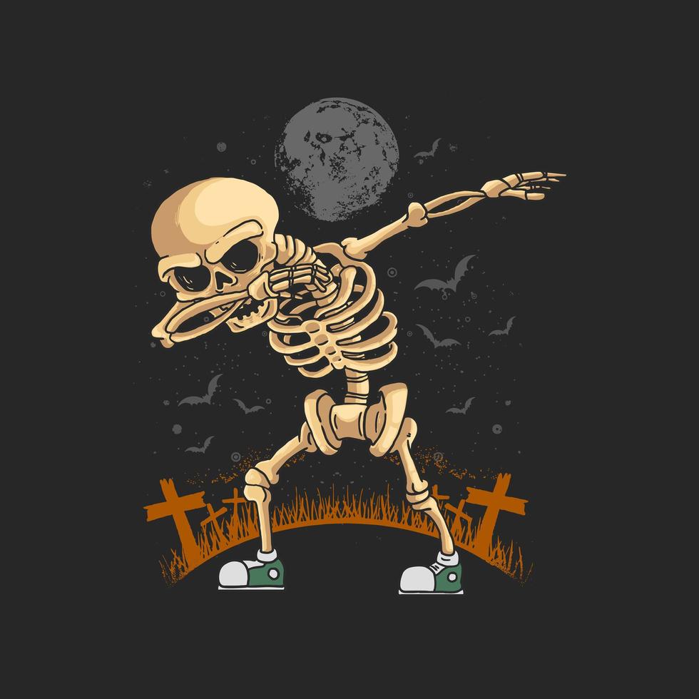 Skeleton dab dancing vector