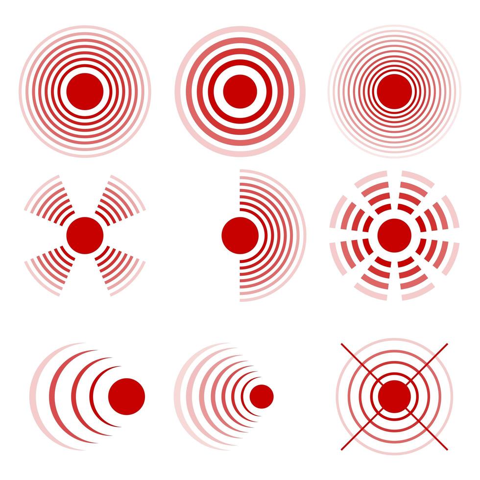 Pain circles isolated  vector