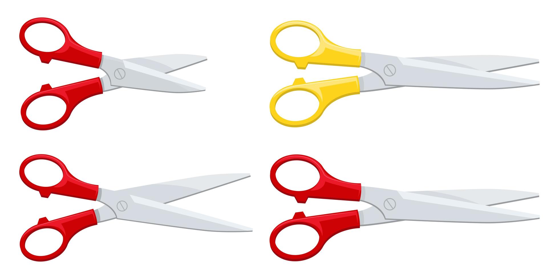 Set of scissors vector