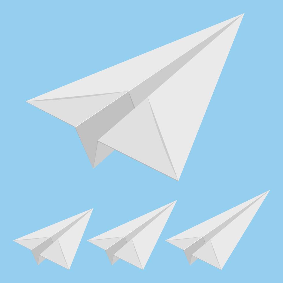 Realistic paper plane  vector