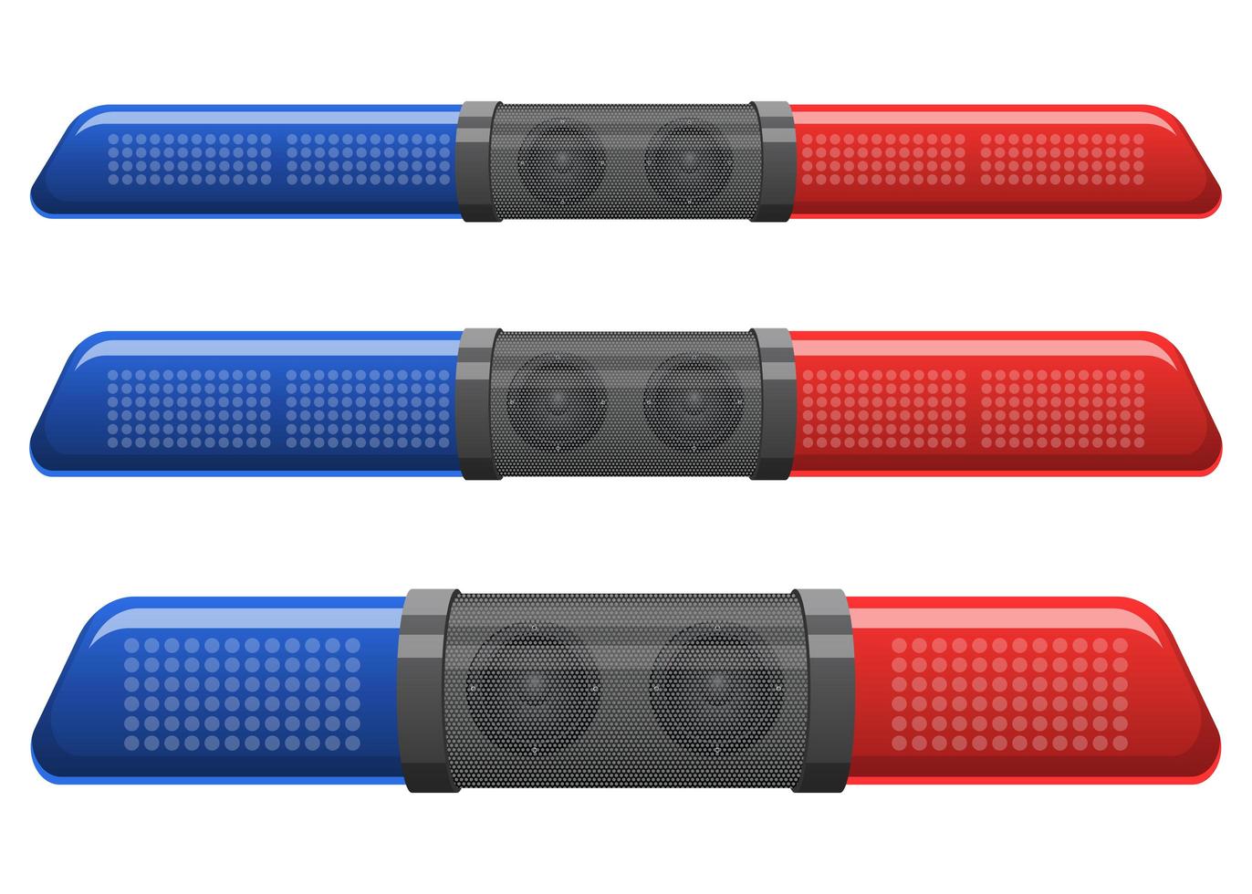 Set of police beacon vector
