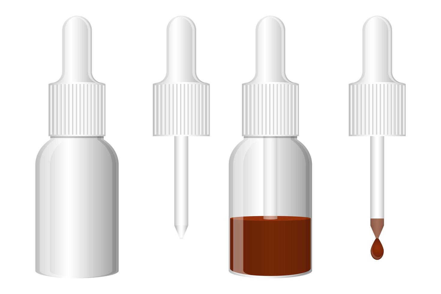 Bottle and dropper medicine  vector