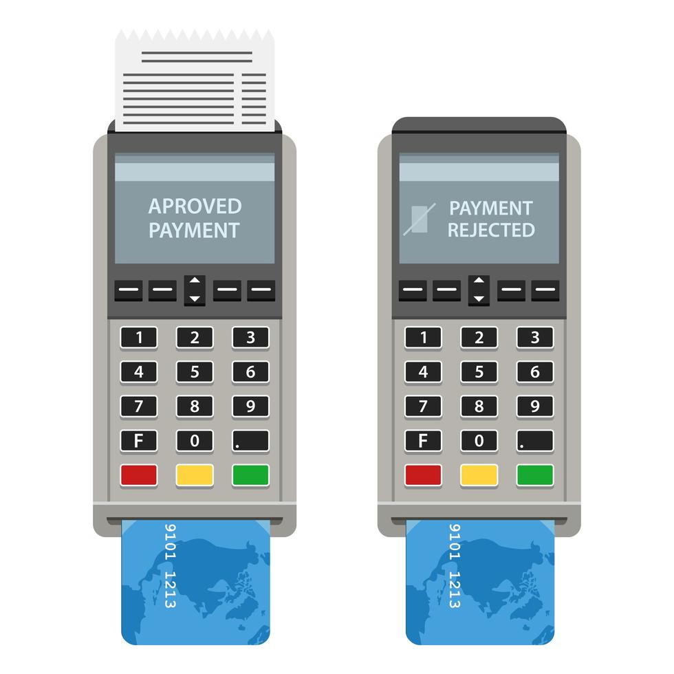 POS machines isolated vector