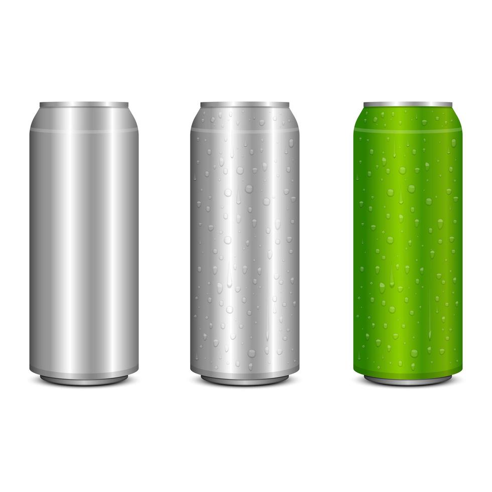 Realistic metal soda can vector