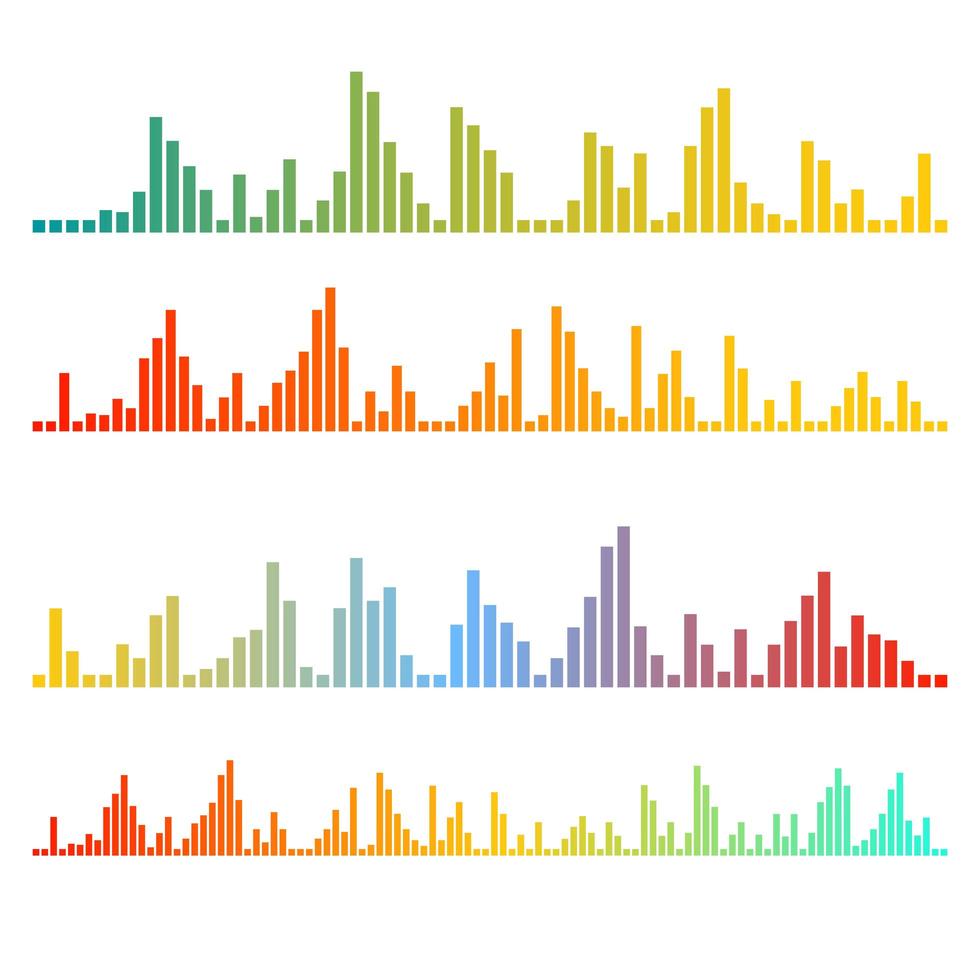 Music waves isolated  vector