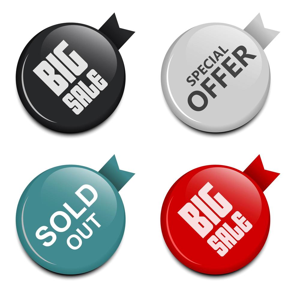 Glossy sale button  vector