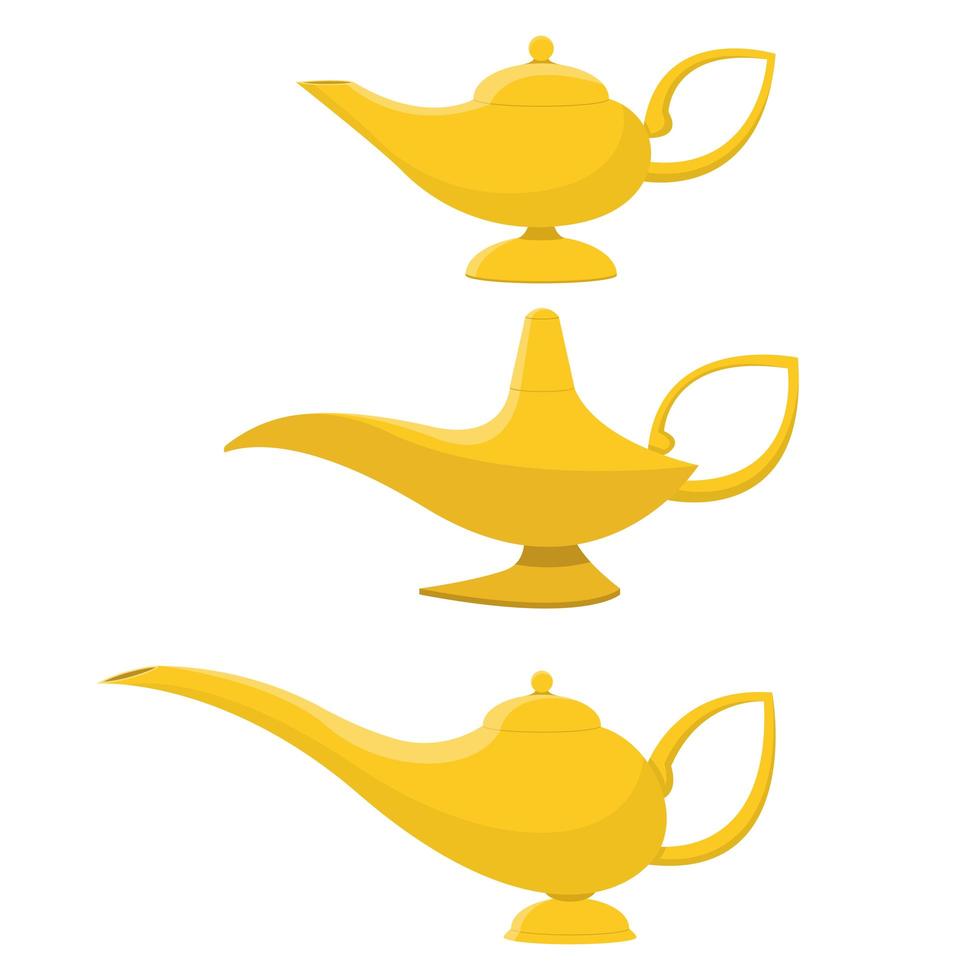 Magic lamp isolated vector