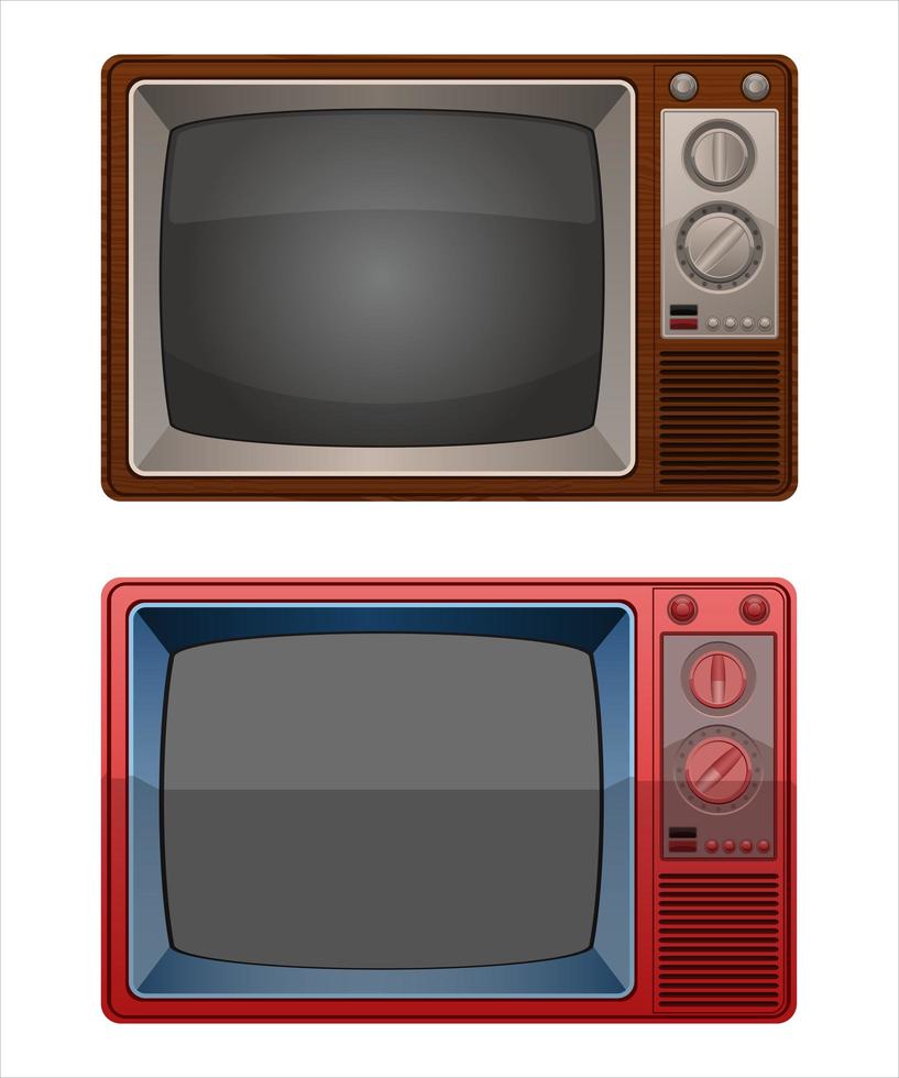 Vintage old television  vector
