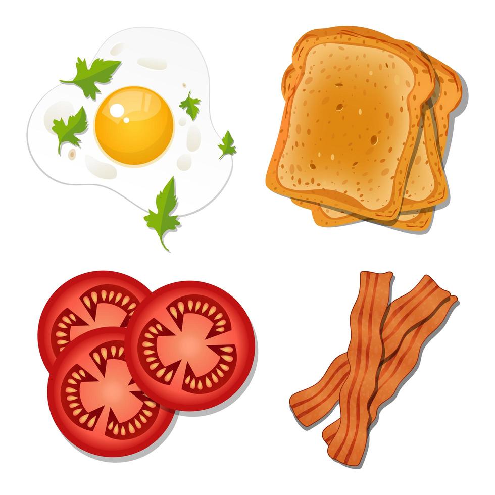 Breakfast food isolated  vector