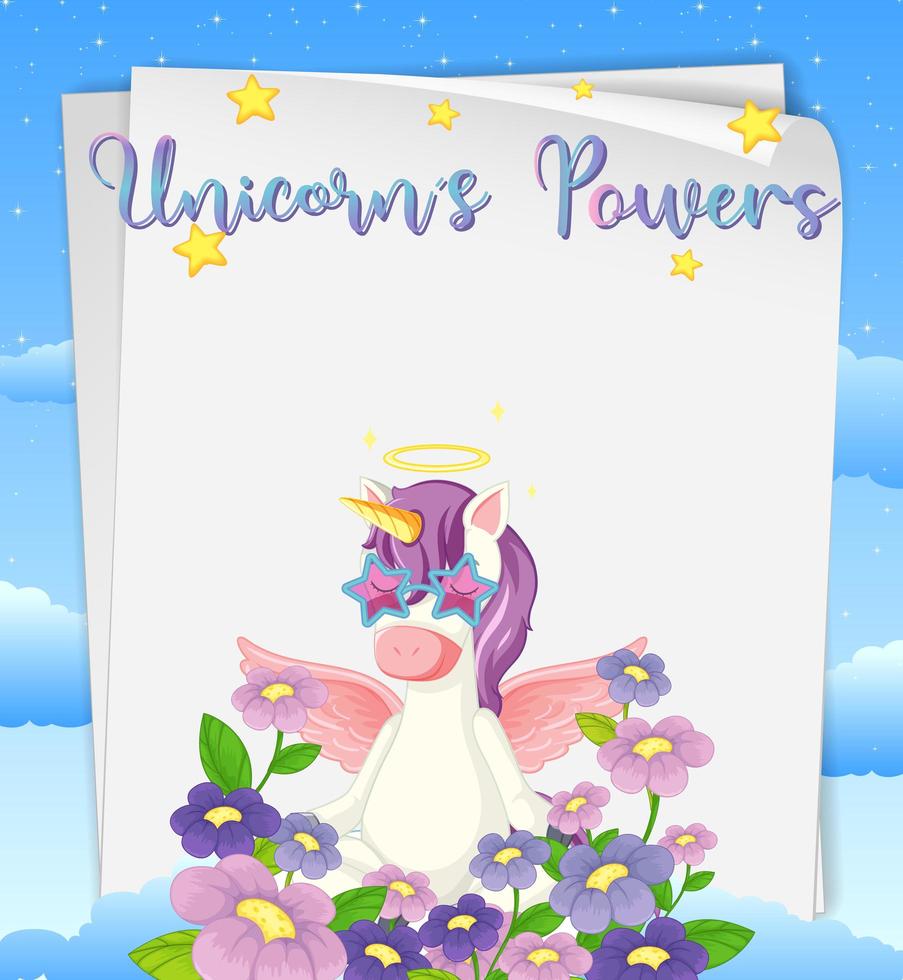 blank paper with unicorns powers 1268715 download free vectors