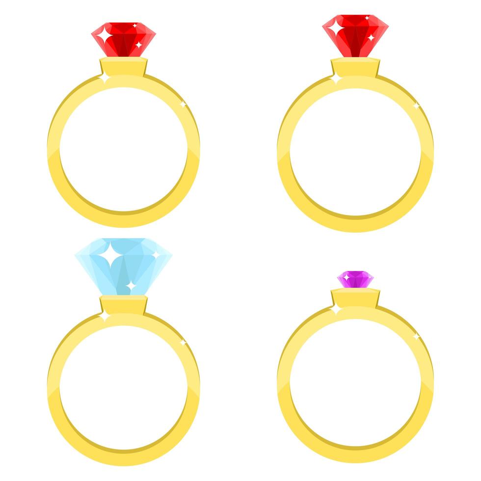 Engagement ring isolated  vector