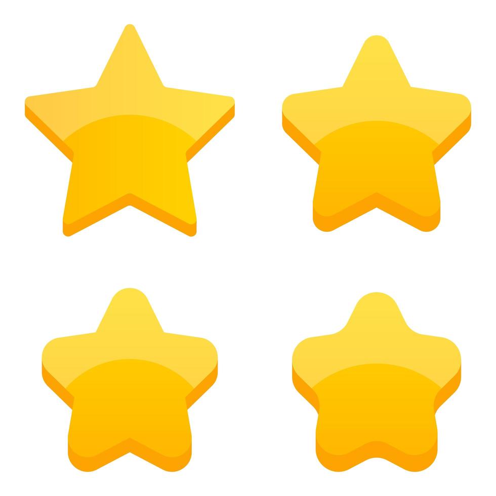 Gold stars isolated vector