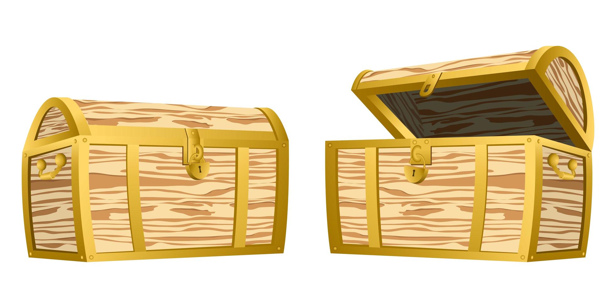 Treasure chest isolated  vector