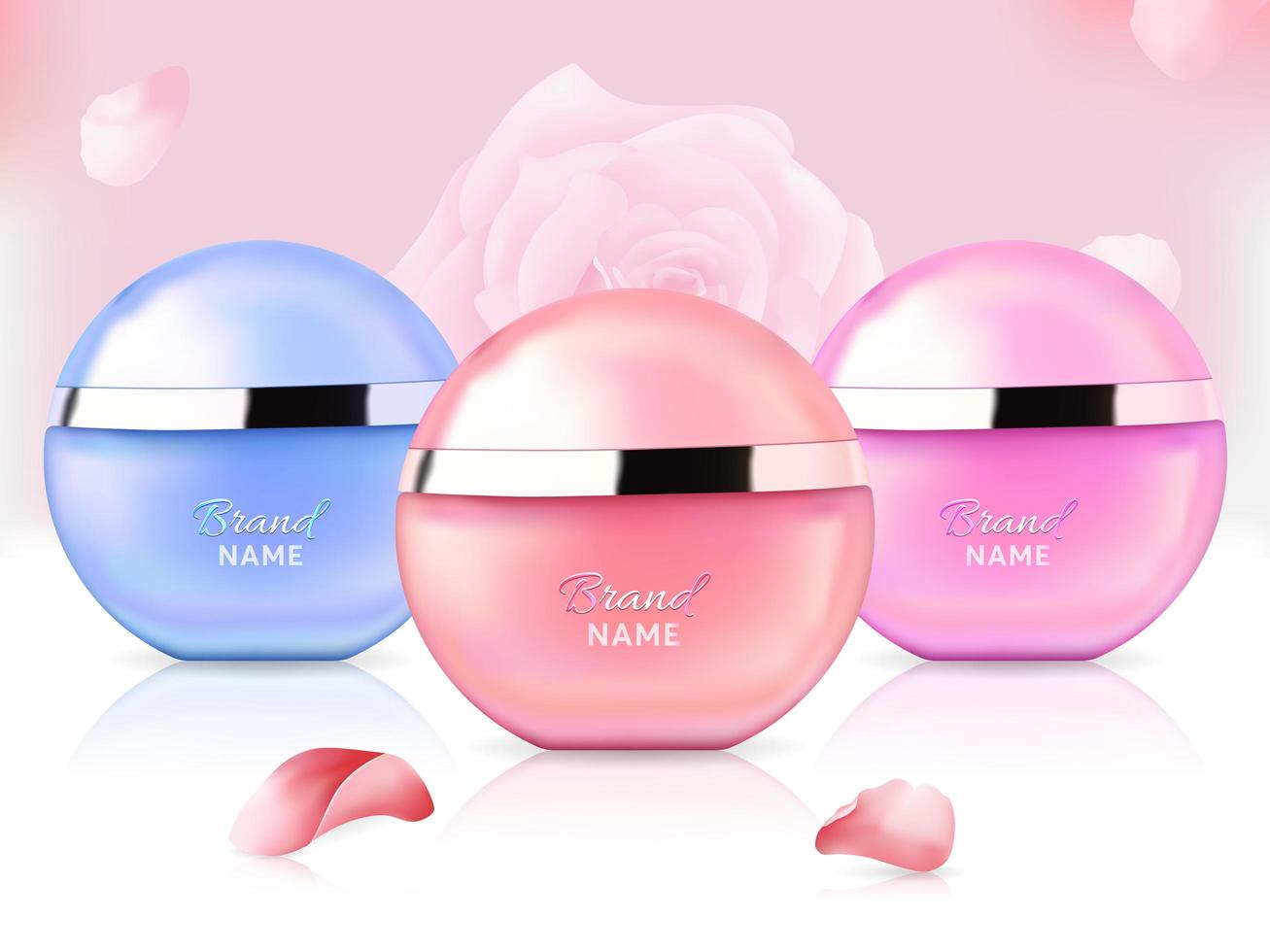 Elegant Perfume Bottles for Women vector