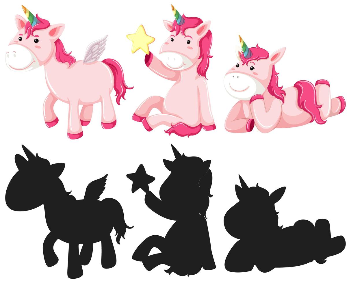 personaje de dibujos animados de unicornio vector