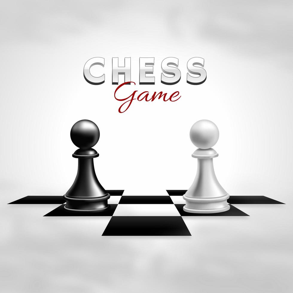 Realistic Chess Game vector