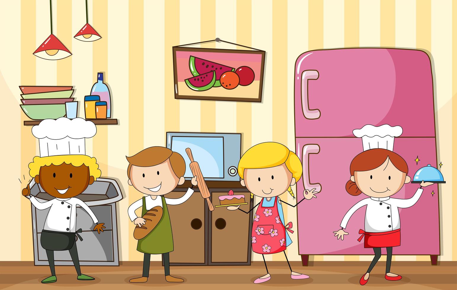 Baking and cooking group  vector