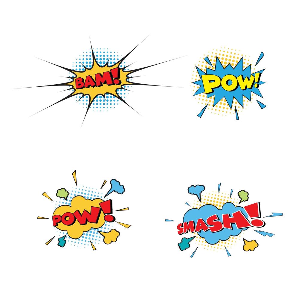 Comic Text Pop Art Style World vector