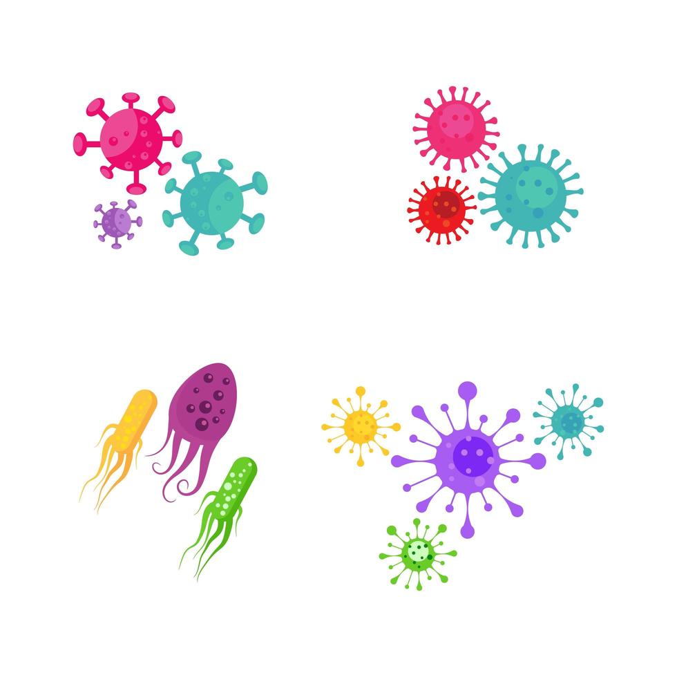 Virus cells collection set  vector