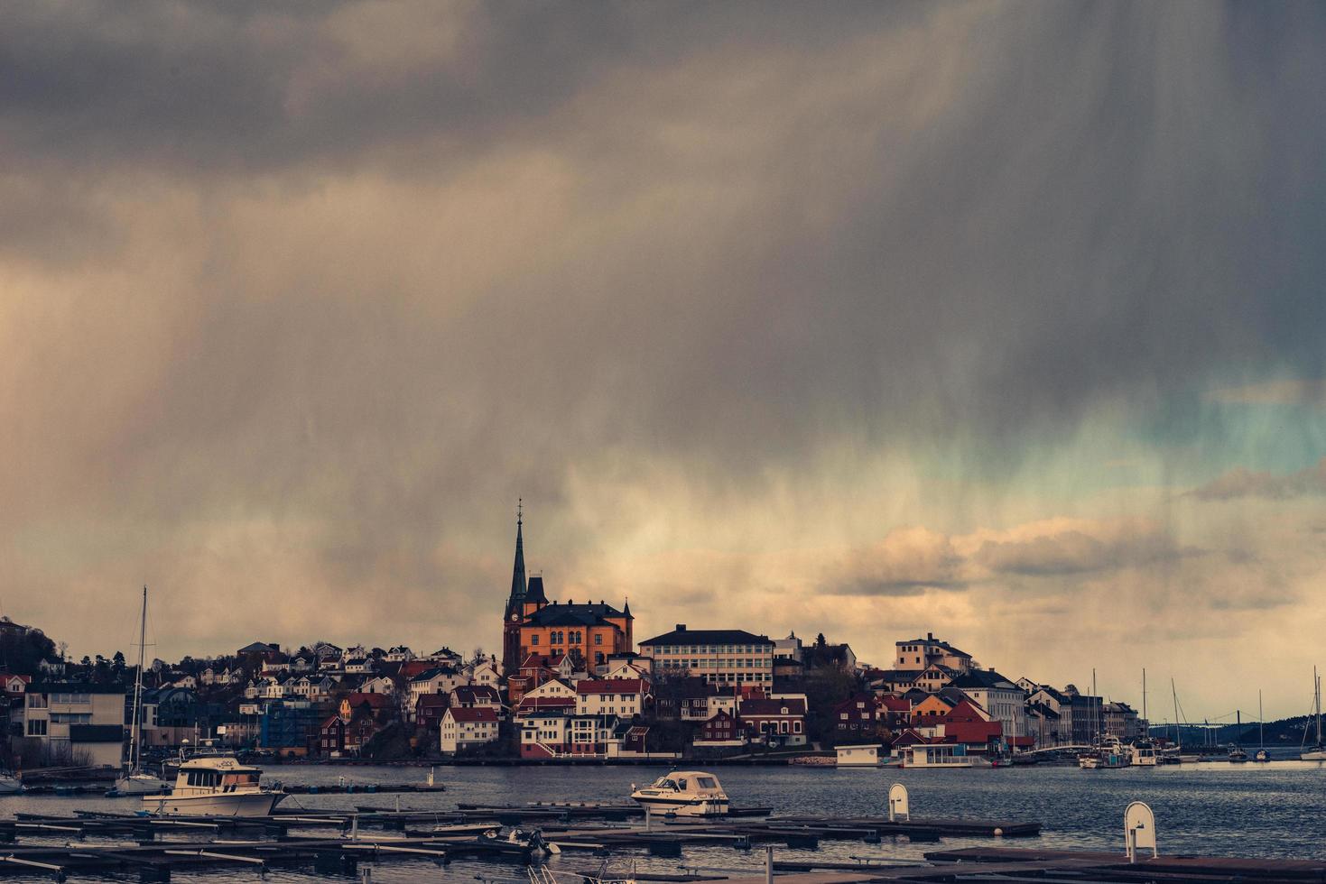 Buildings and sea photo