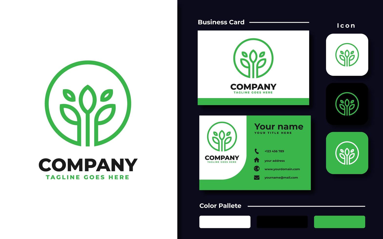 Healthy Design Branding Set vector