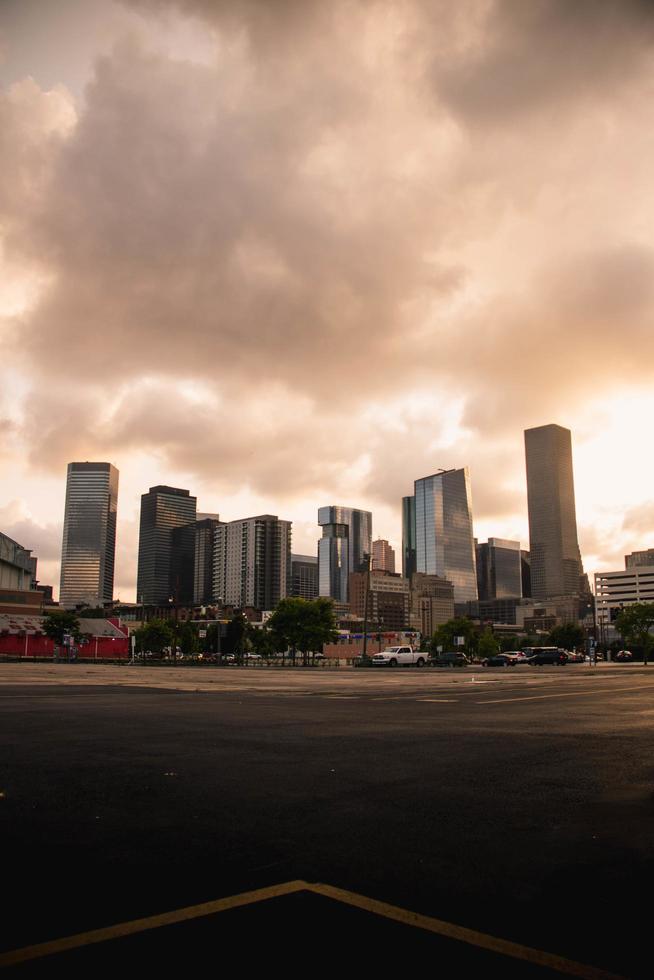 Skyline at sunset photo