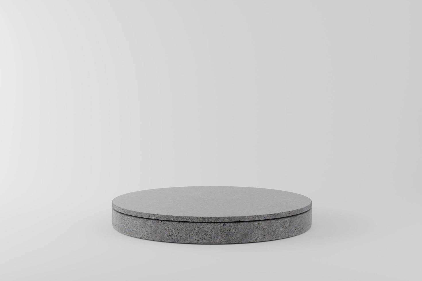 Concrete podium on gray background photo