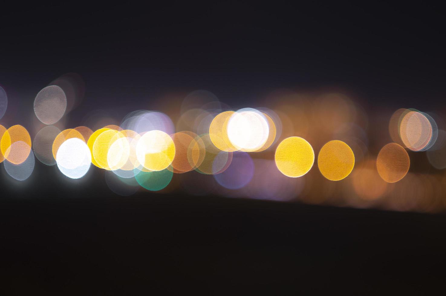 Colorful bokeh at night photo