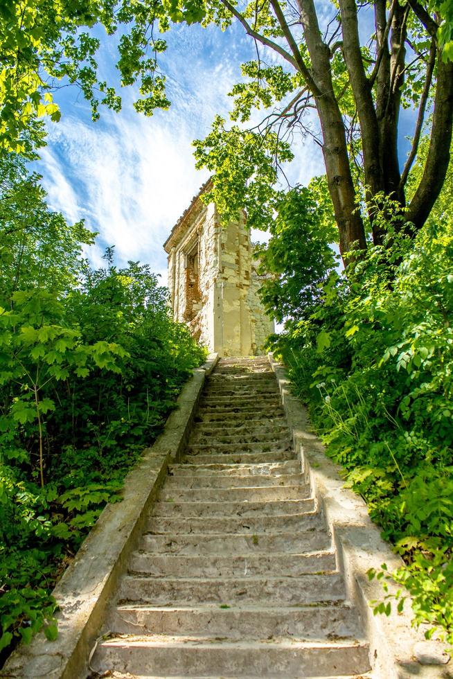 Stairs leading to the ruins  photo