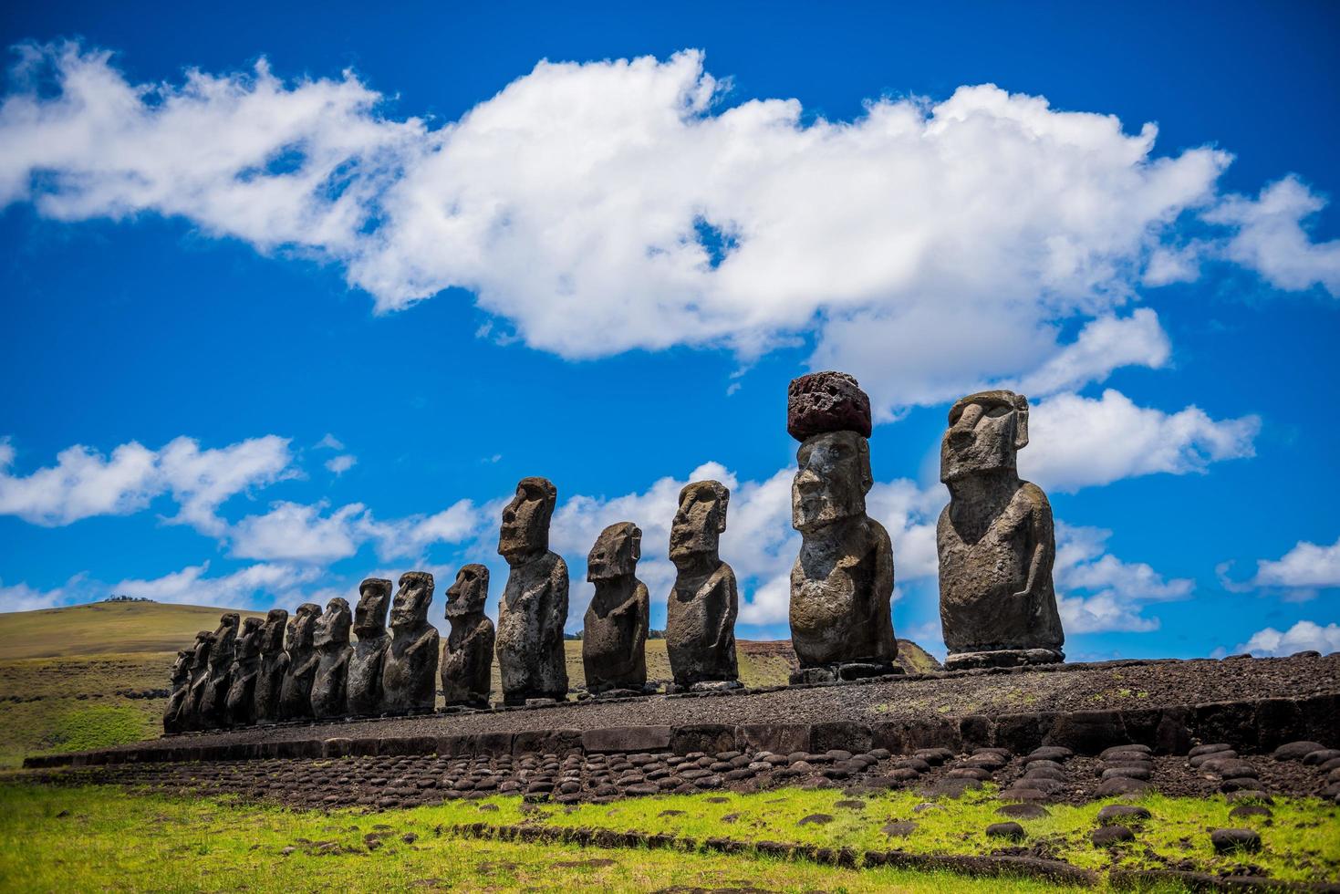 moai, isla de pascua foto