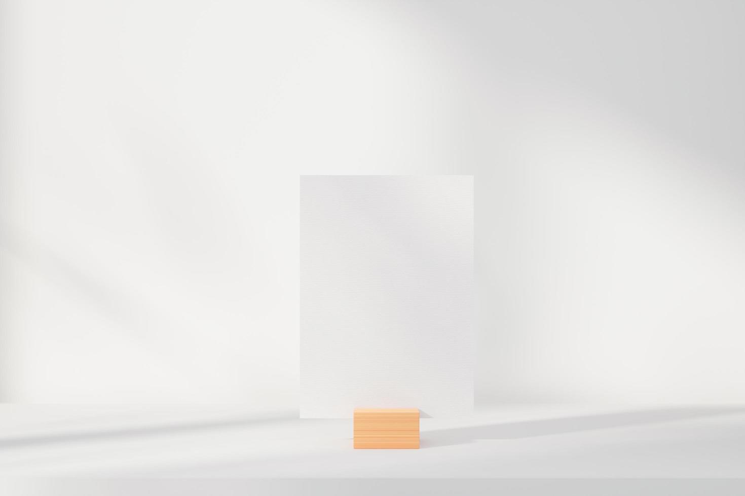 Greeting card mockup on stand photo