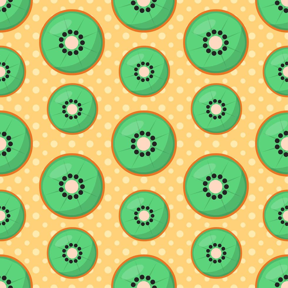 Kiwi fruit seamless pattern background vector