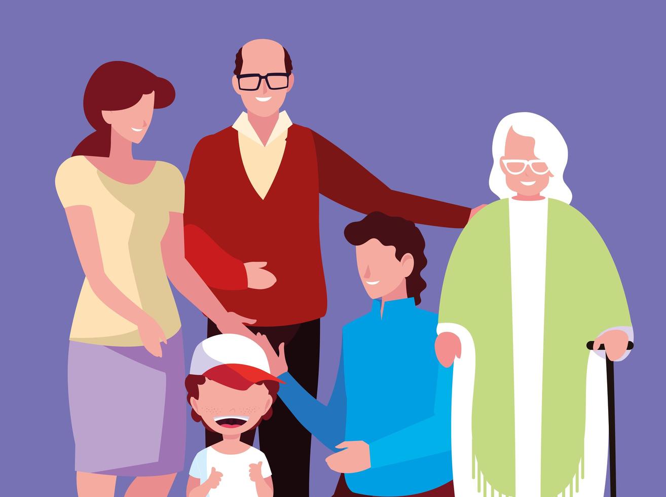 Happy family characters  vector