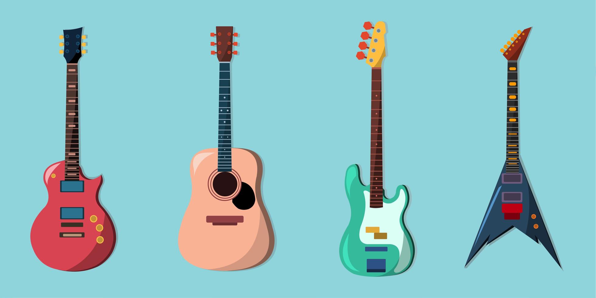 conjunto de instrumentos musicales vector