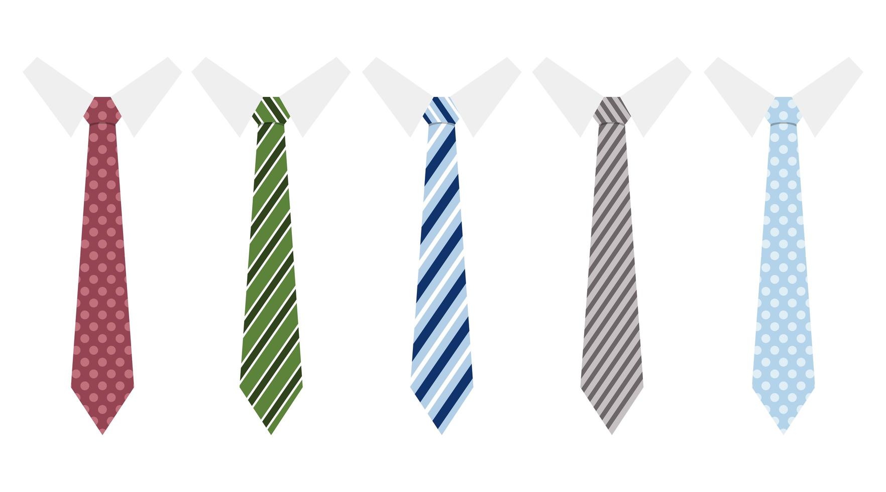 Set of neck ties vector