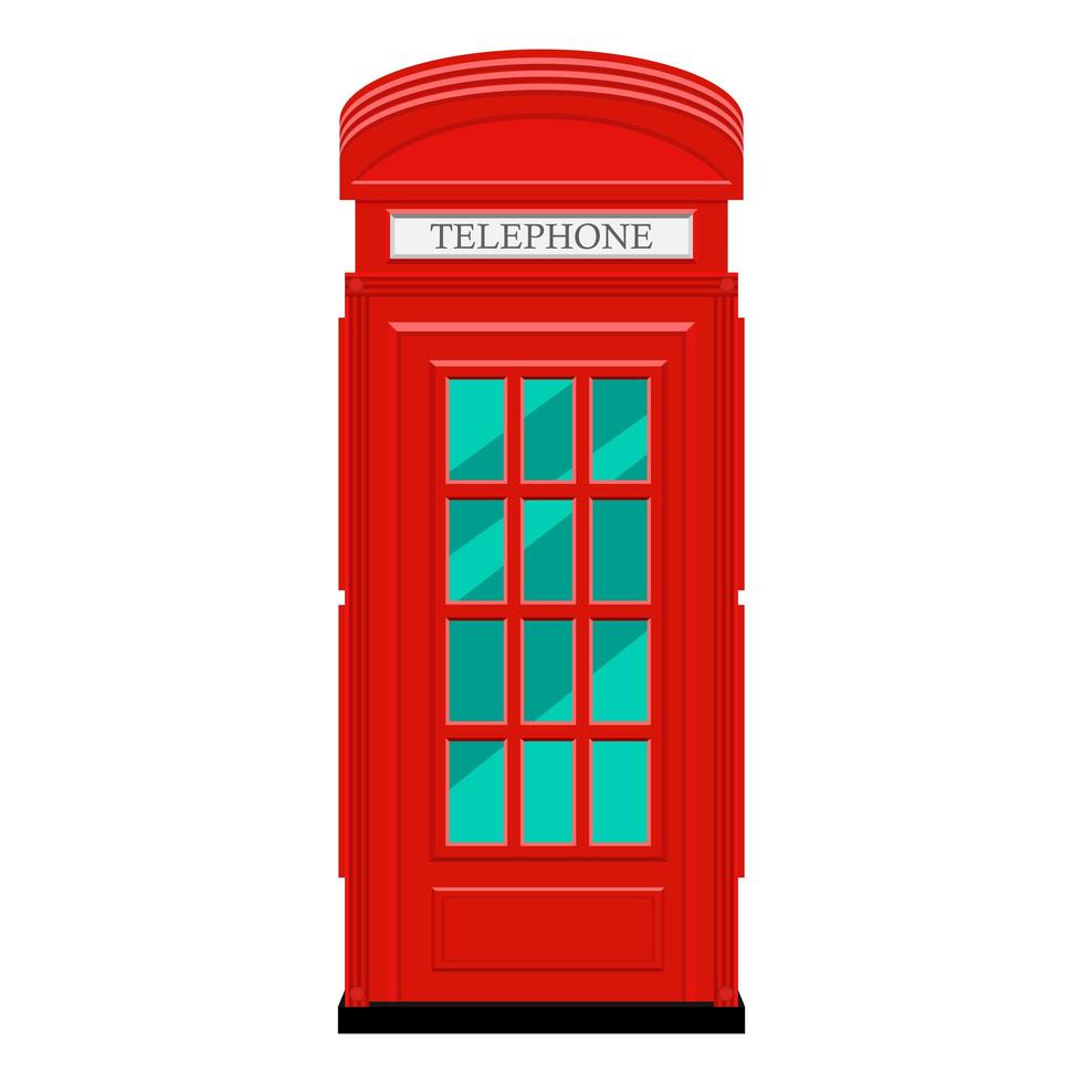 Telephone box isolated  vector