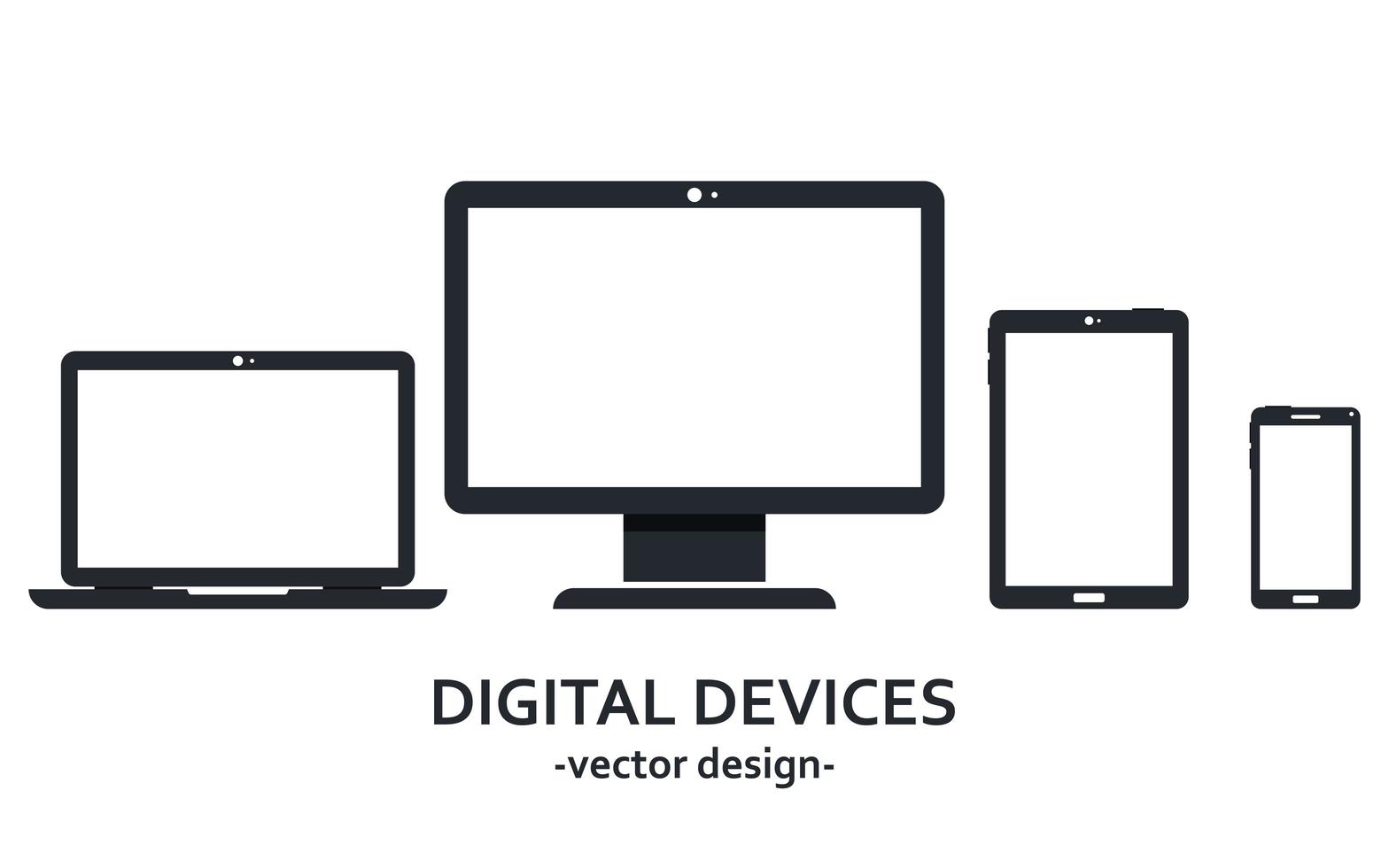 Digital devices isolated vector