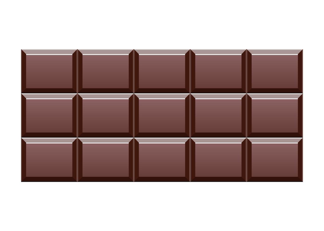 barra de chocolate aislada vector