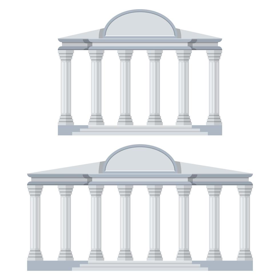 columnas antiguas realistas vector