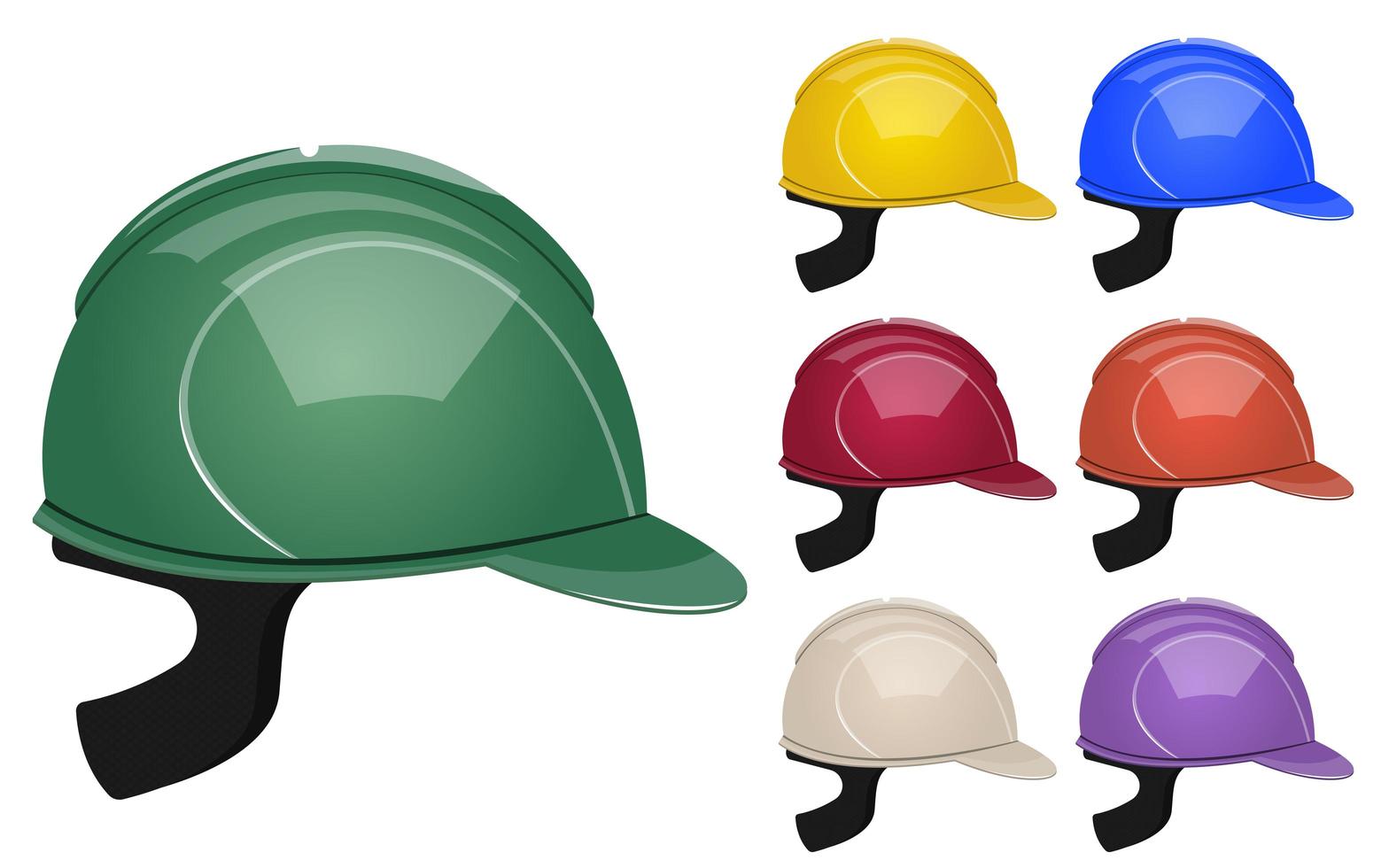 cascos de protección para la construcción vector